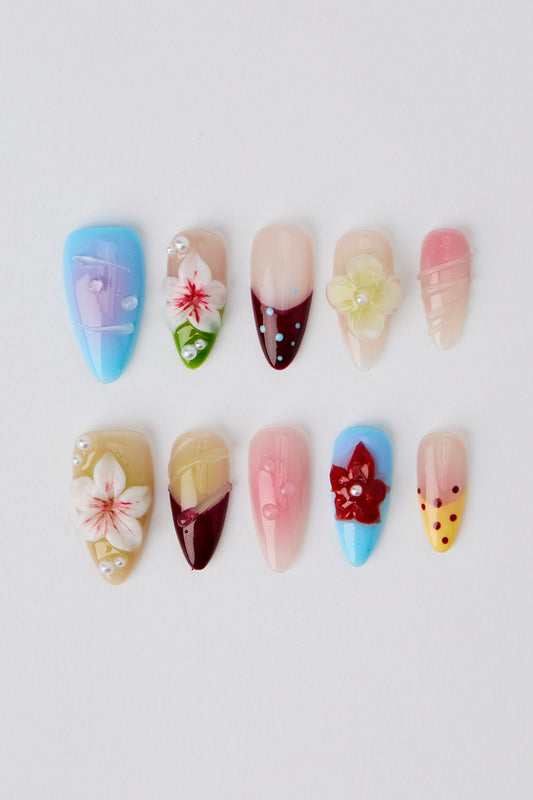 Dotty Dahlia(Long Almond)